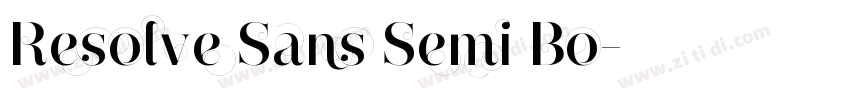 Resolve Sans Semi Bo字体转换